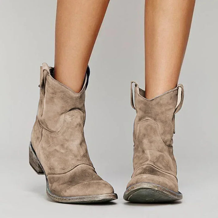 Levoire | Bottes chevillières de style collecte de vin Braun