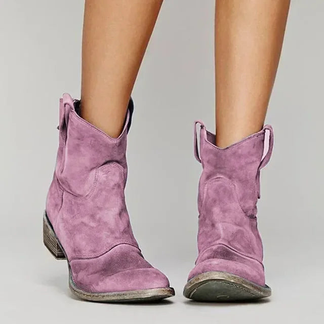 Levoire | Bottes chevillières de style collecte de vin Rosa
