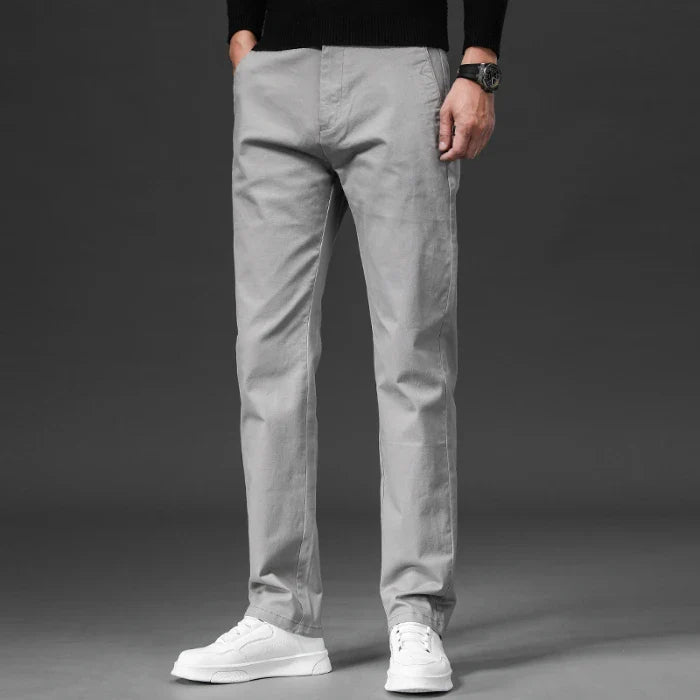 Levoire | Coupe Droite Coton Stretch Chino Gris
