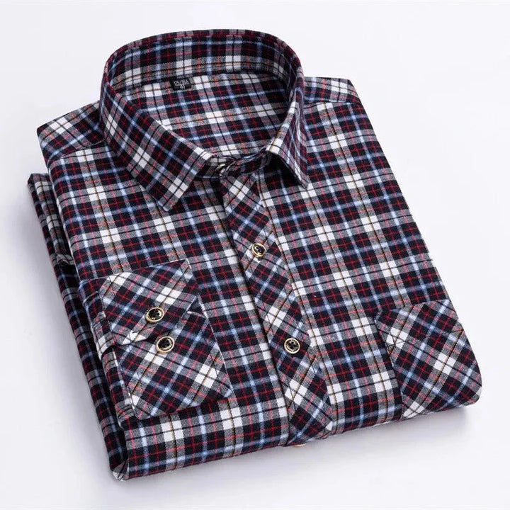 Levoire | Chemise à motifs Noir & rouge à carreaux