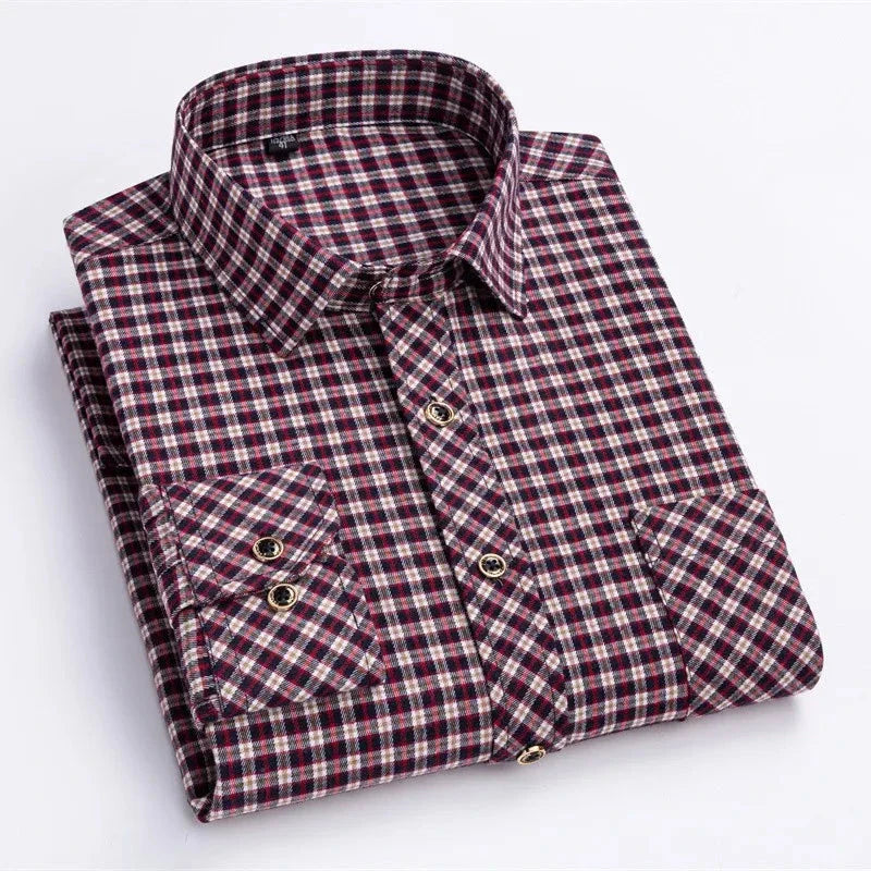 Levoire | Chemise à motifs Bordeaux & Blanches à Carreaux
