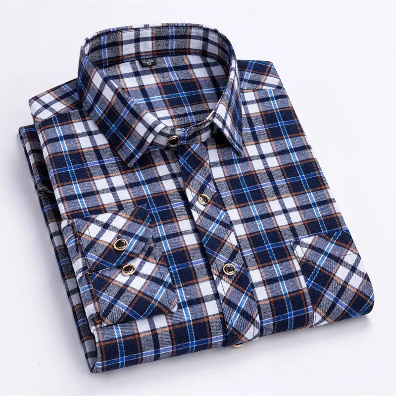 Levoire | Chemise à motifs Ambre & Marron à carreaux
