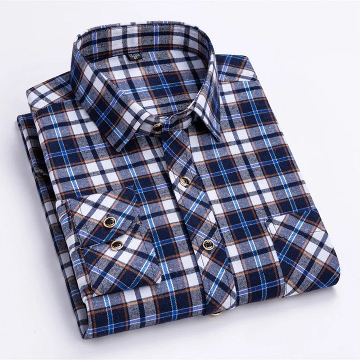 Levoire | Chemise à motifs Ambre & Marron à carreaux