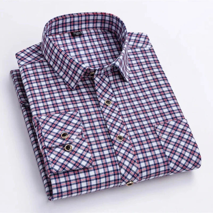 Levoire | Chemise à motifs Blanc & Bleu Carreaux