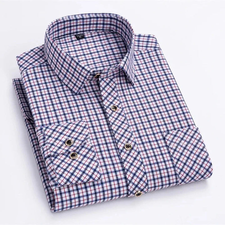 Levoire | Chemise À Motifs Blanc & Rouge À Carreaux