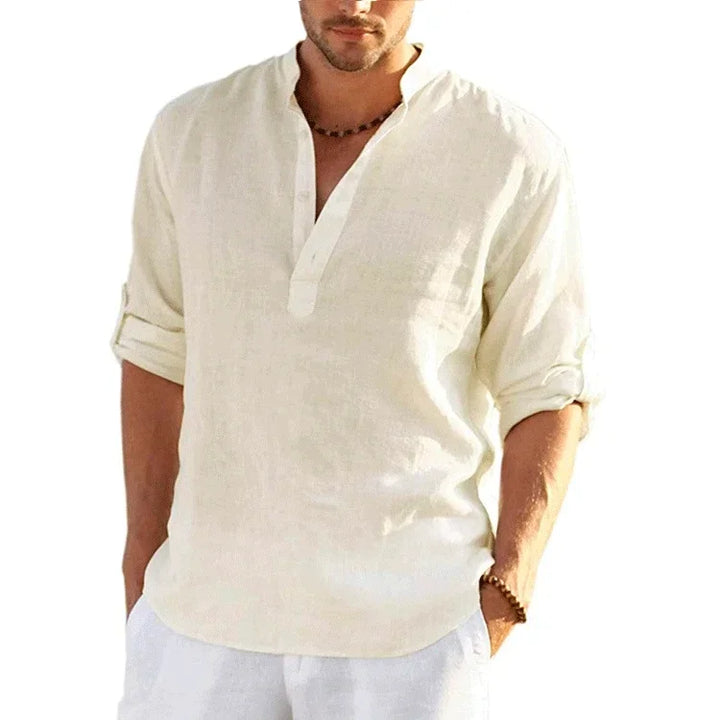 Levoire | Chemise En Lin Classique Beige