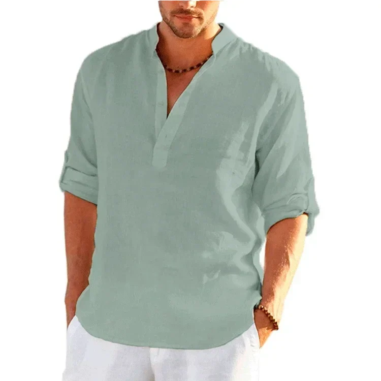 Levoire | Chemise en lin classique Vert clair