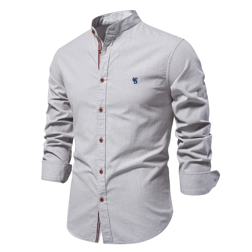 Levoire | Chemise en coton pour hommes Gris
