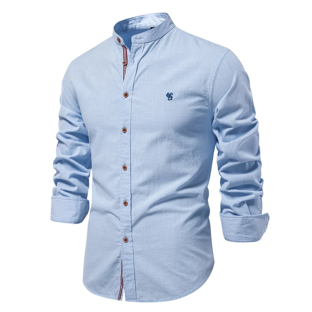 Levoire | Chemise en coton pour hommes Bleu clair