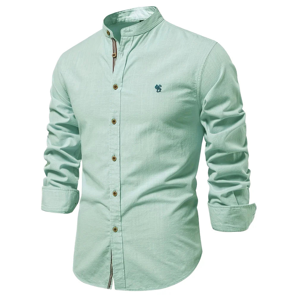 Levoire | Chemise en coton pour hommes Vert clair