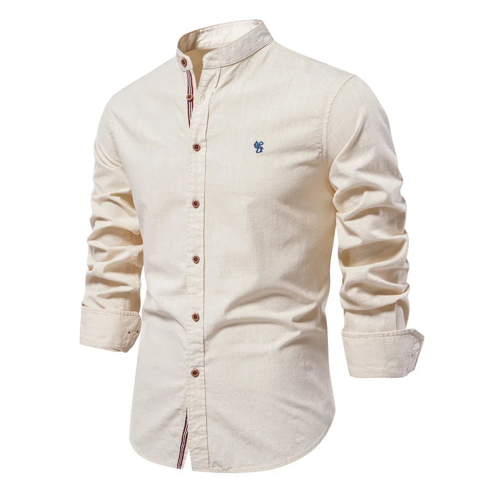 Levoire | Chemise en coton pour hommes Jaune