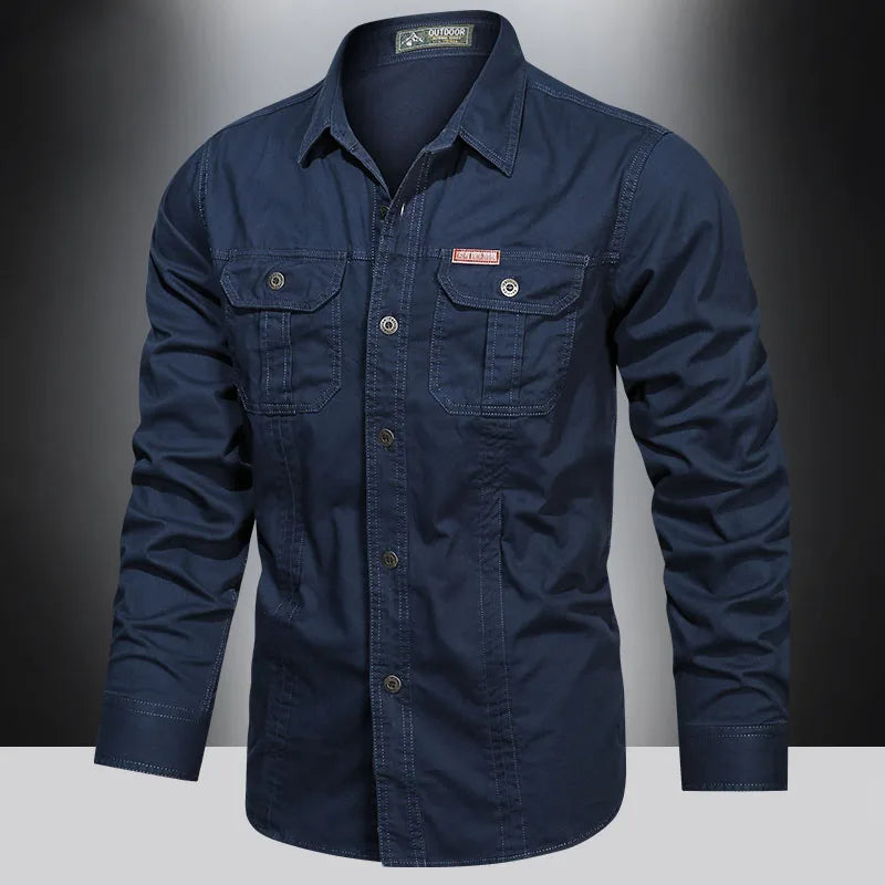 Levoire | Printemps Chemise en Coton Bleu marine