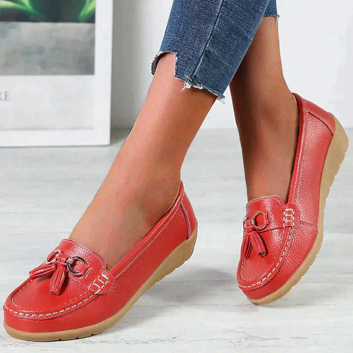 Levoire | Chaussures Confortables À Lacets Couleur rouge
