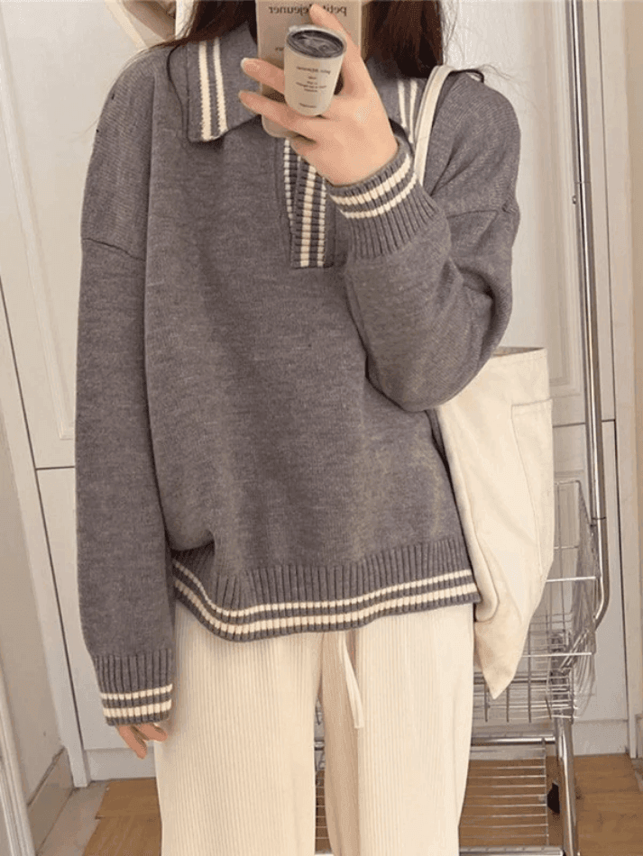 Levoire | Sweat-Shirt À Col Contrasté
