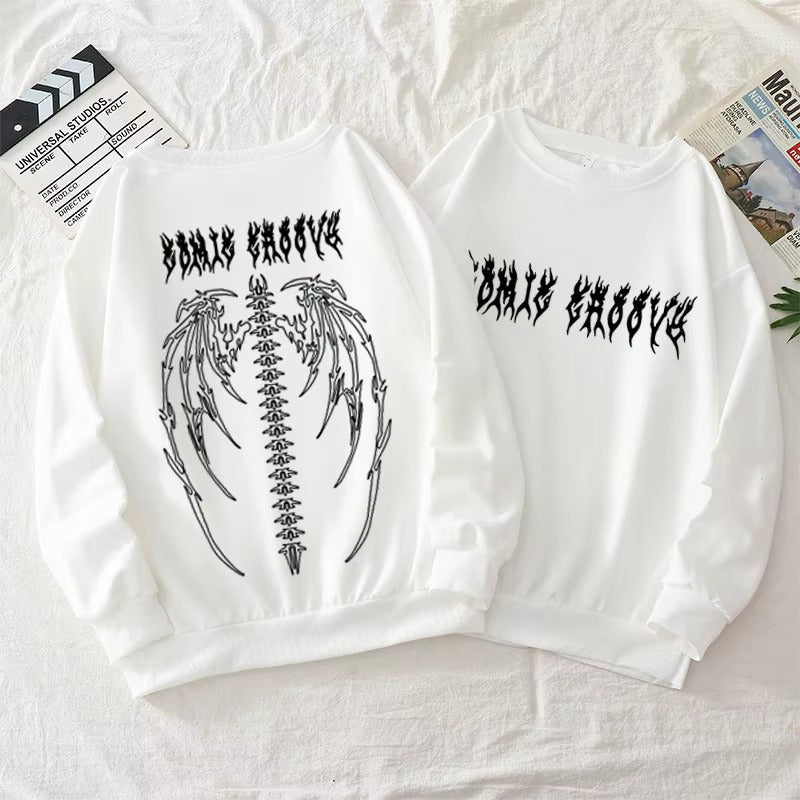 Levoire | Gootti Sweat À Capuche Avec Motif De Squelette Pour Hommes Et Femmes Blanc