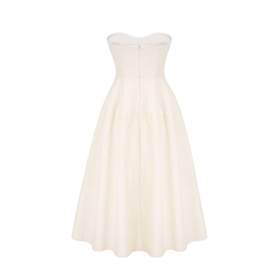 Levoire | Bustier Style Robe Midi Plissée