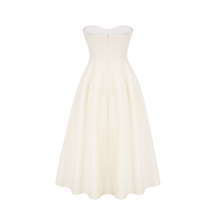 Levoire | Bustier Style Robe Midi Plissée