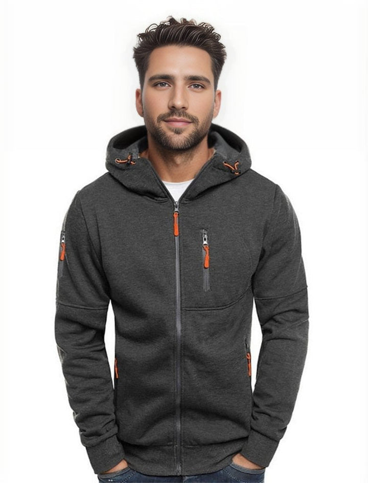 Levoire | Sweat-Shirt Sportif Pour Hommes Avec Capuche Gris foncé