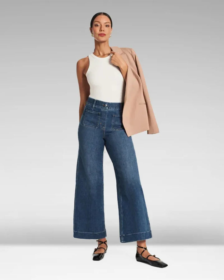 Levoire | Femmes Jeans raccourci Bleu Ombré