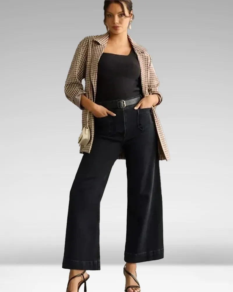 Levoire | Femmes Jeans raccourci Noir