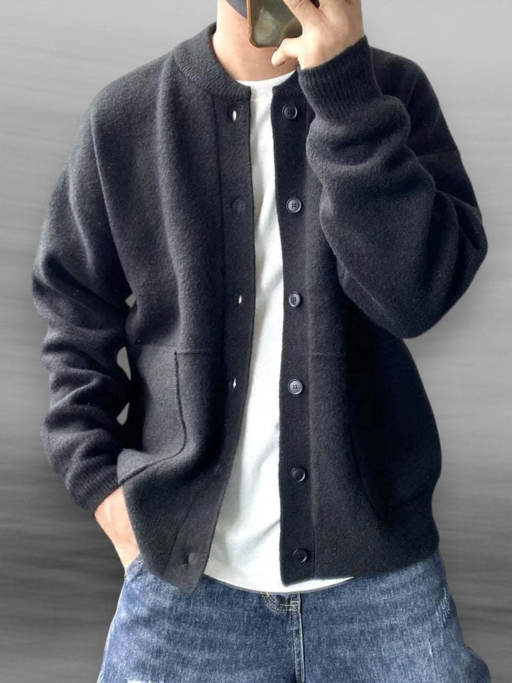 Levoire | Cardigan Col Rond Manches Longues Noir