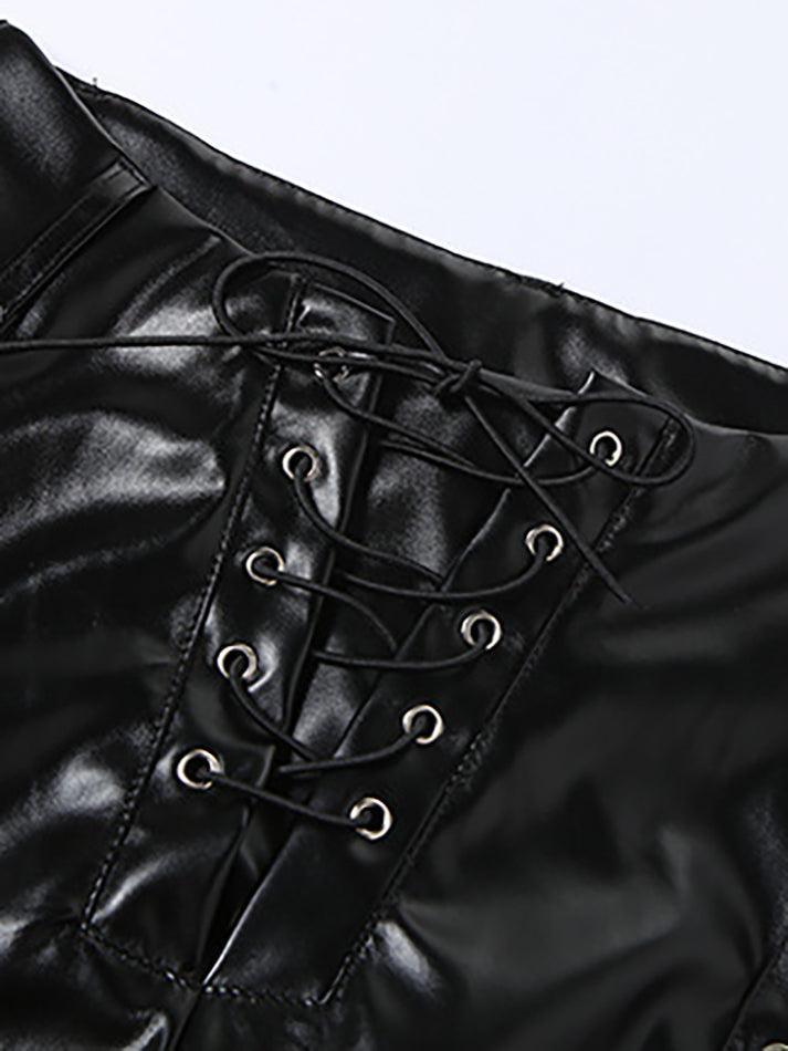 Levoire | Pantalon En Pu Avec Lacets Découpés