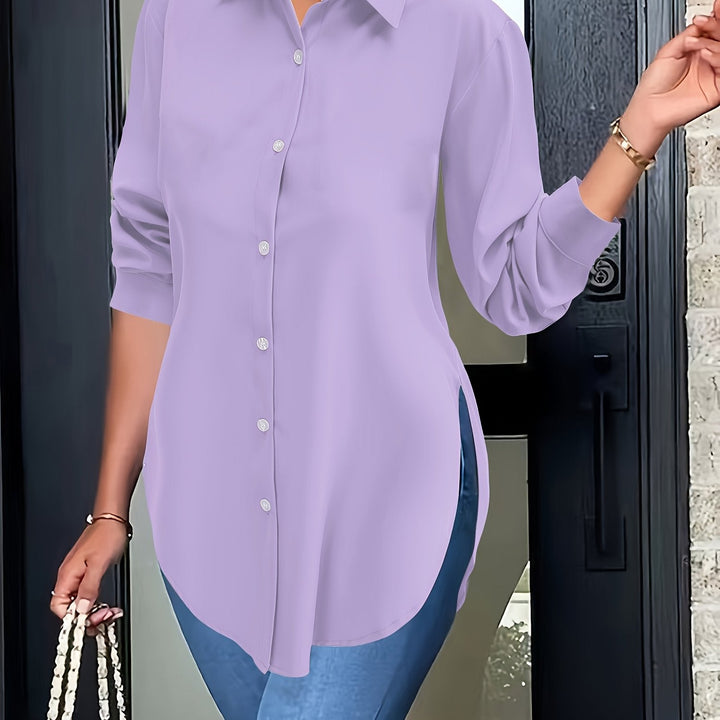 Levoire | Chemise Élégante Avec Boutonnière Divisée Et Manches Longues