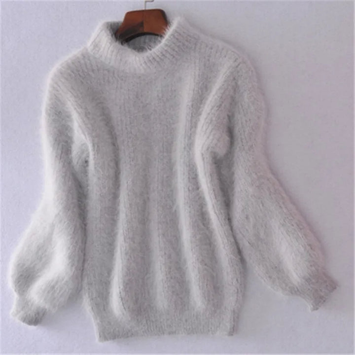 Levoire | Pull Tricoté Chaud Pour Femmes Gris Une taille