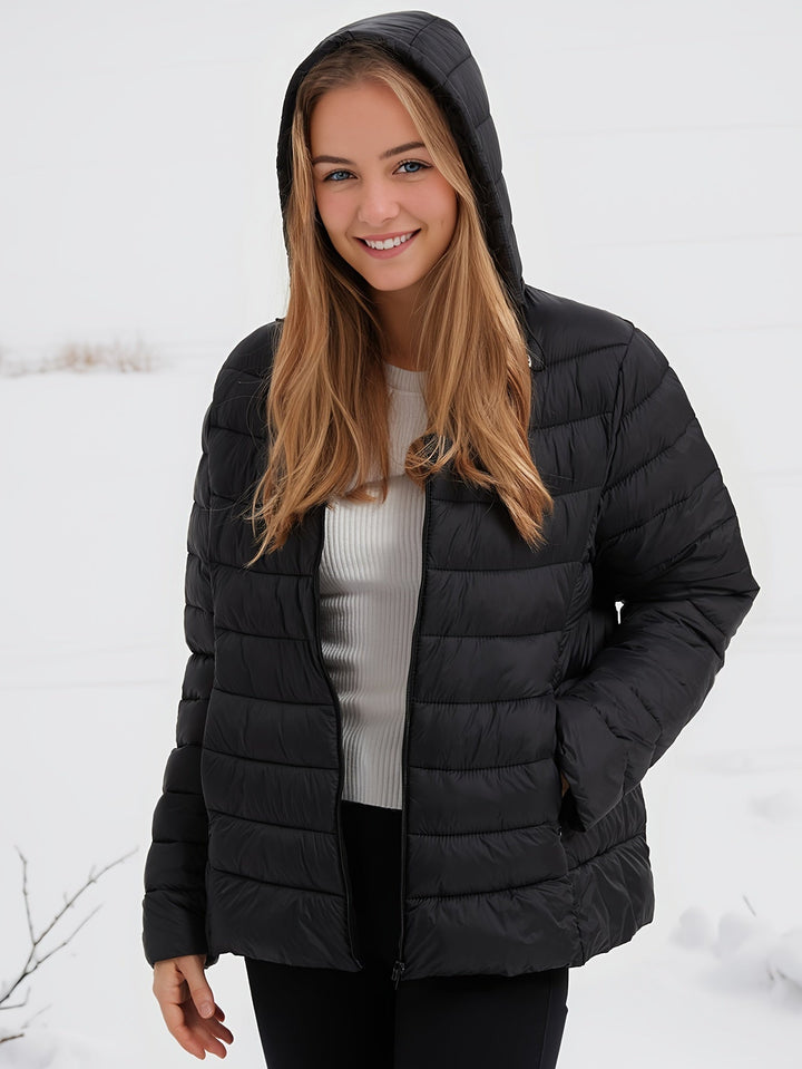 Levoire | Veste Longue À Manches Longues Chaîne À Glissière Capuche