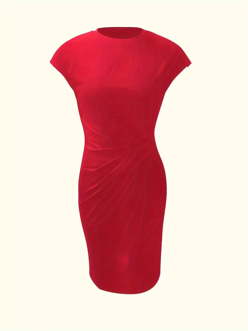 Levoire | Robe Unie Avec Encolure Ronde Et Encolure Ronde