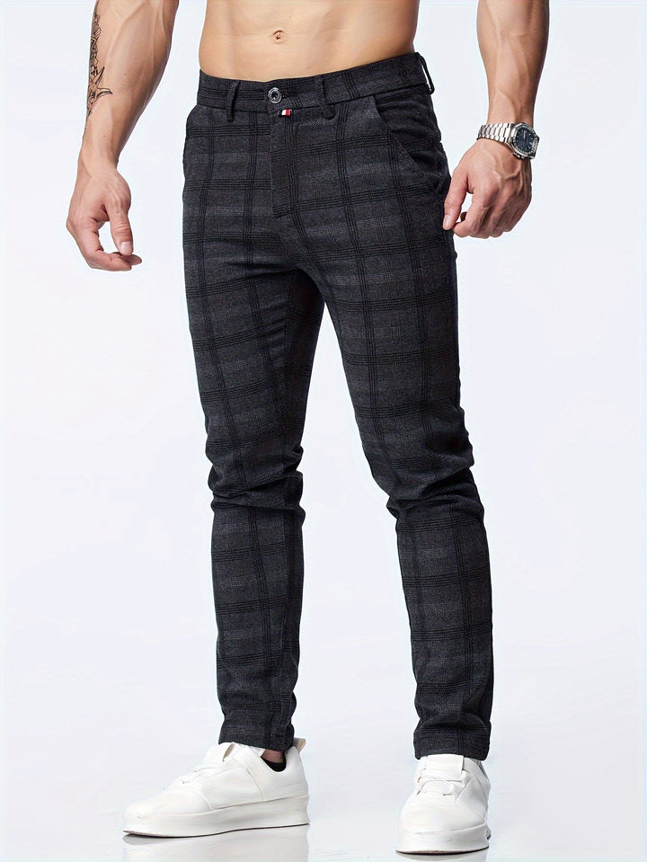 Levoire | Pantalons Décontractés Slim Fit À Motifs Pour Hommes