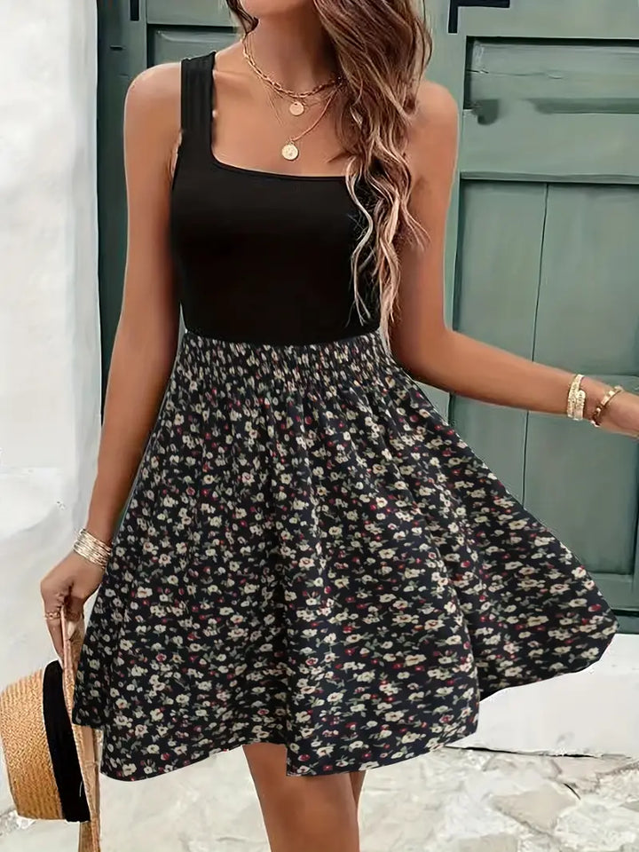Levoire | Robe À Tank Top Sans Manches Décontractée En A-Line Noir