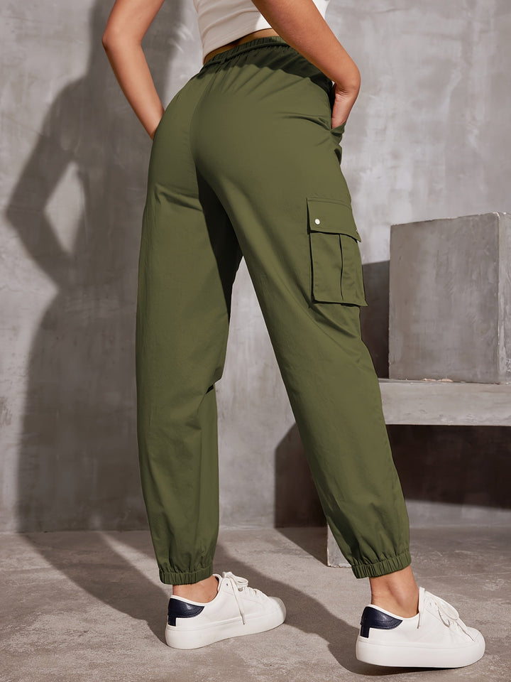 Levoire | Pantalons Cargo Taille Haute Uni