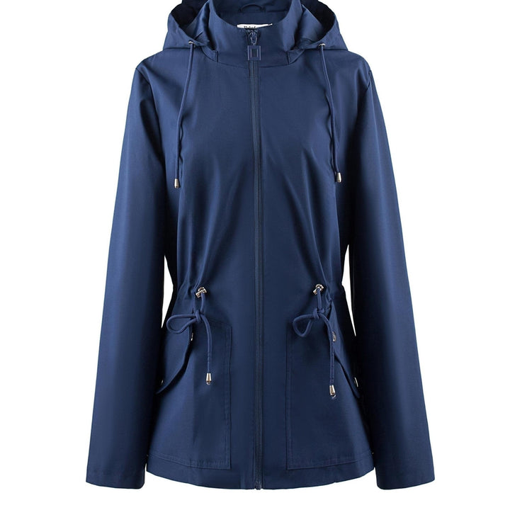 Levoire | Veste Imperméable À Taille Haute Pour Le Printemps / L'Automne Avec Capuche