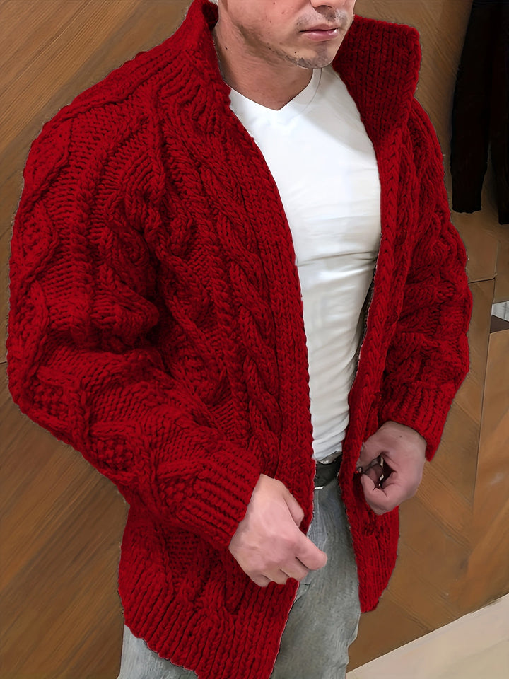 Levoire | Chaud Décontracté Homme Pull Bordeaux rouge