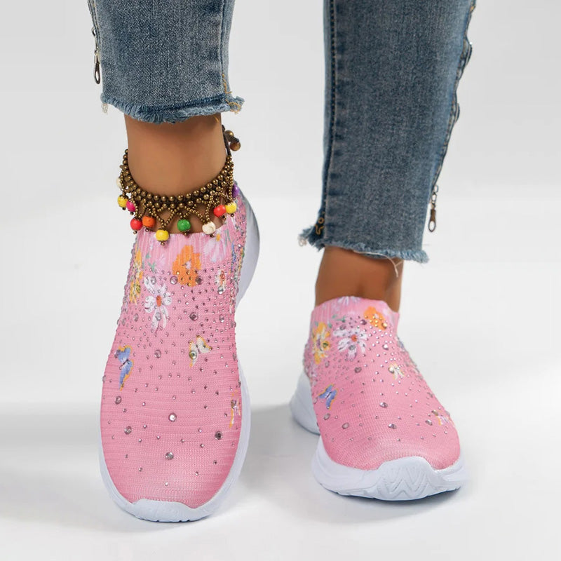 Levoire | Baskets Slip On Confortables Avec Motif Papillon Pour Femmes Rosa