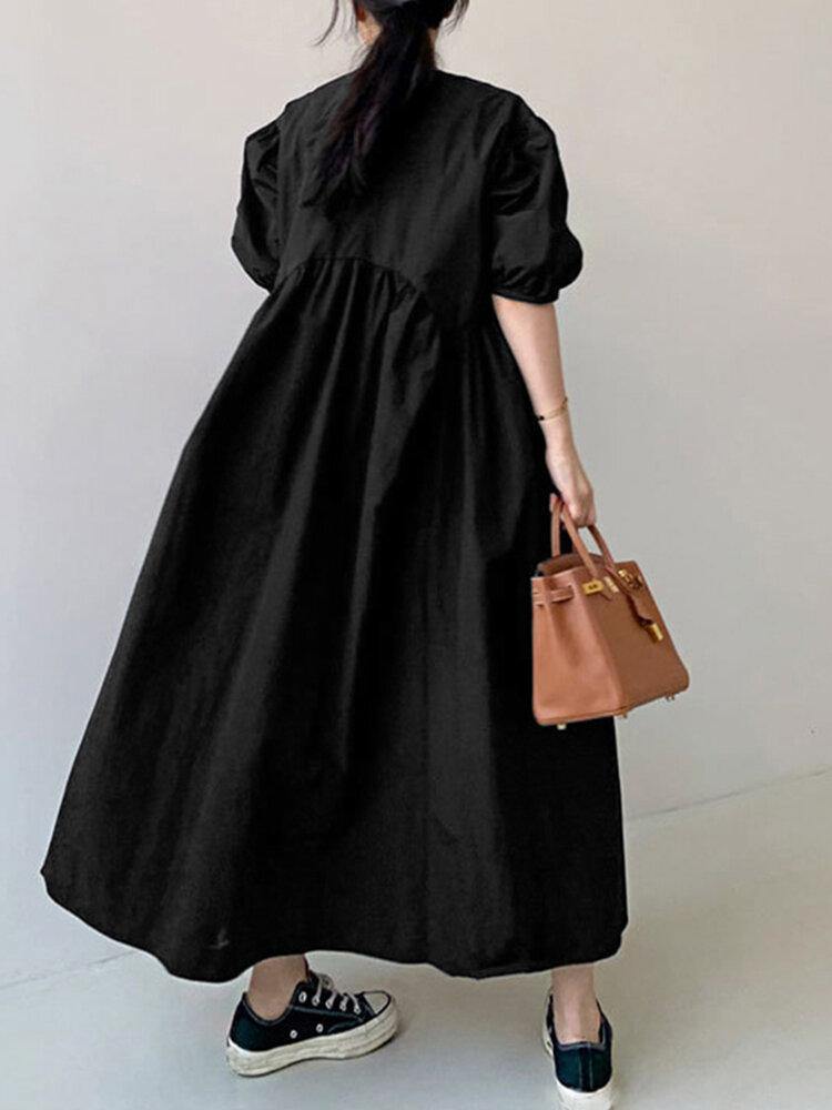 Levoire | Robe rentou à manches bouffantes