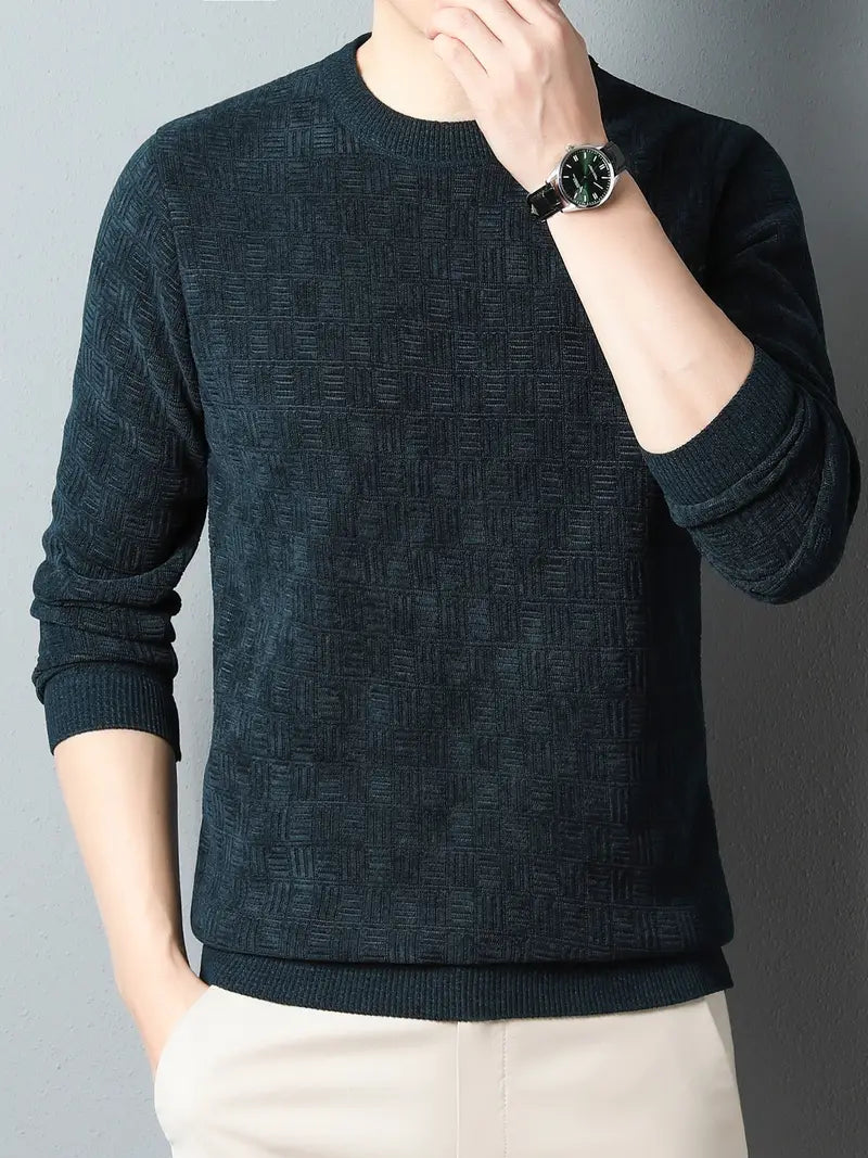 Levoire | Sweat-Shirt De Luxe Élégant Avec Col Rond Pour Hommes Marine bleu