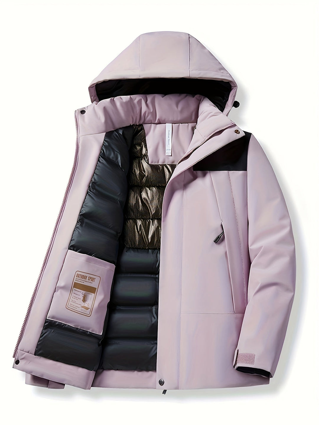 Levoire | Veste Longue À Manches Longues Sans Capuche Avec Fermeture Éclair