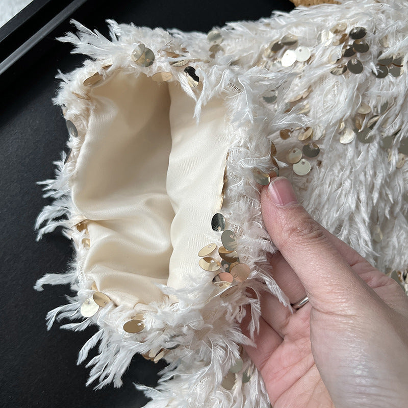 Levoire | T-Shirt Glamour Avec Plumes Et Paillettes