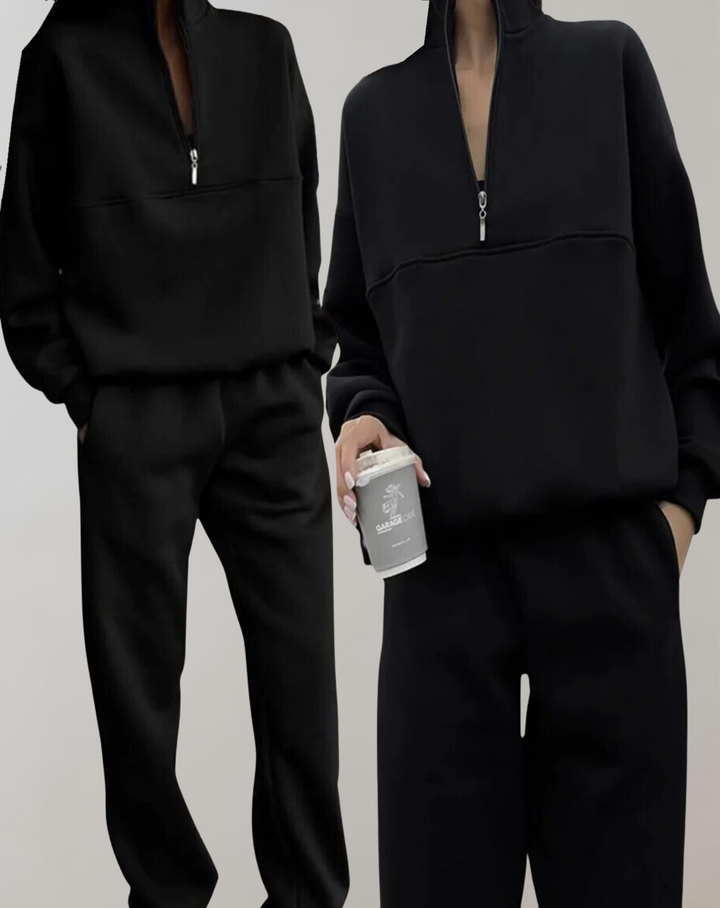 Levoire | Ensemble en polaire élégant Noir