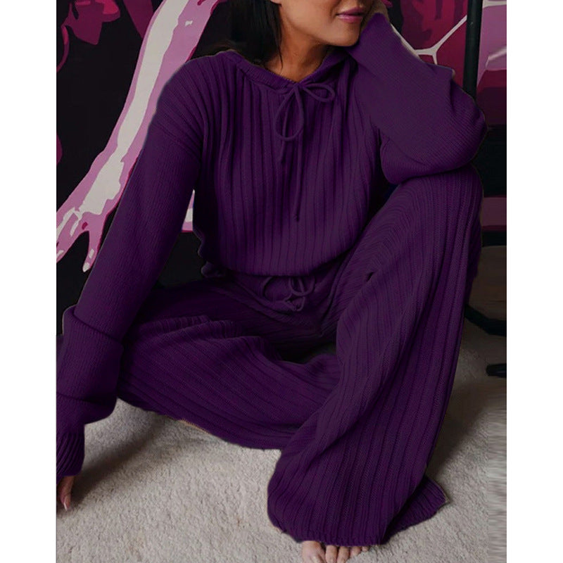 Levoire | Femme Sweat à capuche long à manches relaxé robe Violet