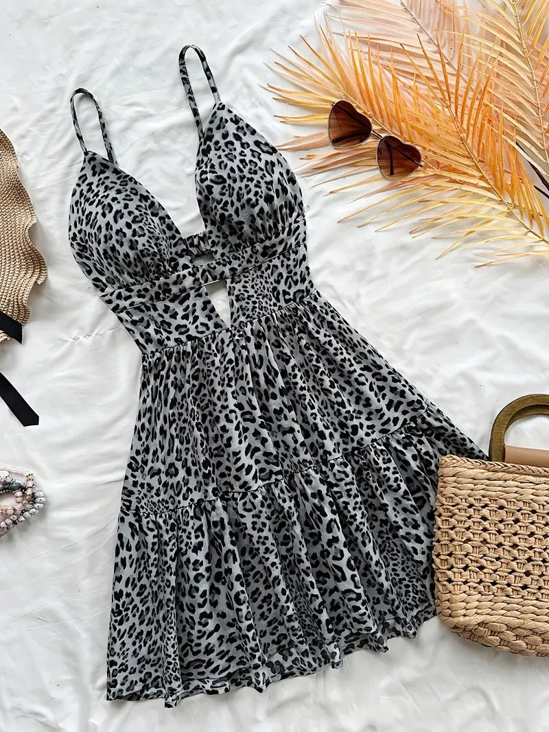 Levoire | Robe d'été à bretelles et à taille élastique Gris