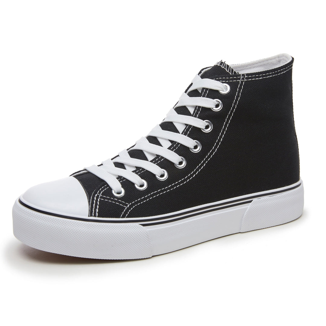 Levoire | Chaussures En Toile À Lacets Élevées Noir