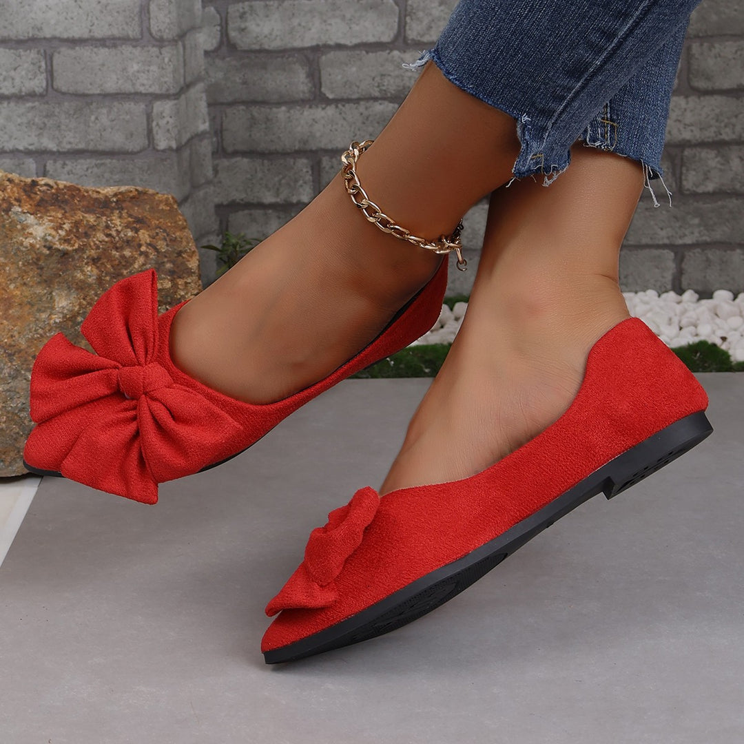 Levoire | Chaussures plates avec un grand nœud
