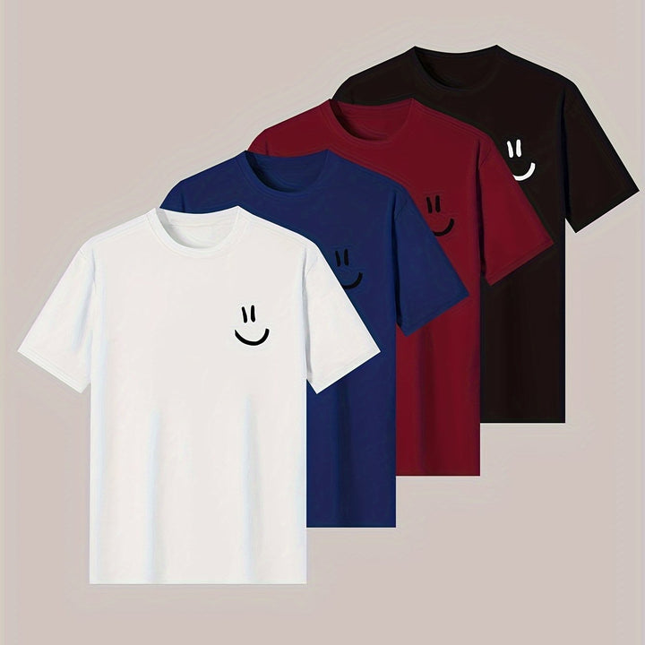 Levoire | T-Shirt Homme Simplement Imprimé À Manches Courtes Couleur mélangée 2