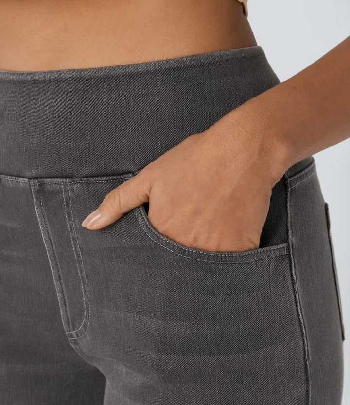 Levoire | Pantalon Denim Stretch Taille Haute Femme
