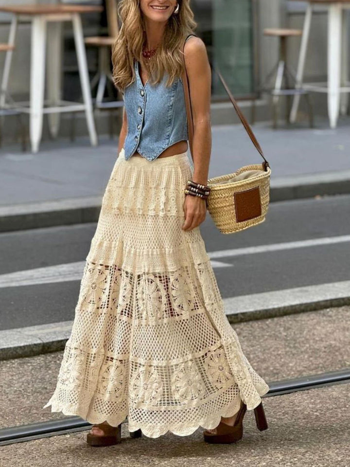 Levoire | Jupe Maxi À Trous Boho Chic & Élégante