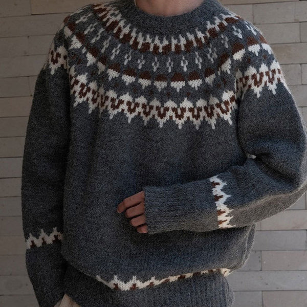 Levoire | Sweat à capuche avec des vibrations en côtes gris foncé