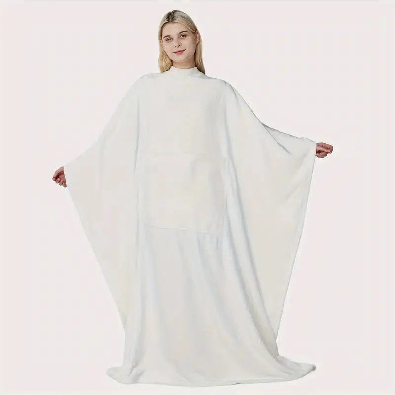 Levoire | Confort Ultime Coussin Couverture avec Grande Poche Blanc